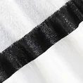 Zasłona z welwetu zdobiona pasem tkaniny z moherową nicią oraz połyskliwych czarnych cekinów - 140 x 250 cm - biały 6
