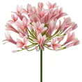 AGAPANT sztuczny kwiat dekoracyjny z płatkami z jedwabistej tkaniny - 76 cm - jasnoróżowy 1