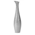Wazon ceramiczny RISO z drobnym błyszczącym wzorem - ∅ 15 x 60 cm - srebrny 2
