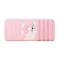 Ręcznik BABY z naszywaną aplikacją z króliczkiem - 50 x 90 cm - różowy 1
