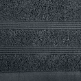 Ręcznik ALINE klasyczny z bordiurą w formie tkanych paseczków - 30 x 50 cm - grafitowy 2