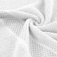 Ręcznik DANNY bawełniany o ryżowej strukturze podkreślony żakardową bordiurą o wypukłym wzorze - 50 x 90 cm - biały 5