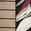 Komplet ekskluzywnej pościeli ESPRIT 02 z makosatyny bawełnianej z nadrukiem artystycznych liści, dwustronna - 220 x 200 cm - czarny 9