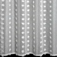 Zasłona ELENOR z etaminy zdobiona pomponami - 140 x 250 cm - biały 3