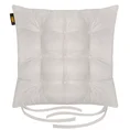 ADORE dwustronna welurowa poduszka siedziskowa na krzesło z dziewięcioma pikowaniami, gramatura 195 g/m2 - 40 x 40 x 6 cm - popielaty 2