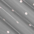Firana dziecięca ELSA  140x250 cm z kwiatuszkami haftowanymi puszystą nicią, na przelotkach - 140 x 250 cm - biały 10