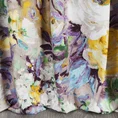 Zasłona AMELIE z miękkiego welwetu z motywem malowanych pędzlem kwiatów - 140 x 270 cm - beżowy 3