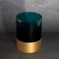 LIMITED COLLECTION świecznik LILI turkusowo-złoty z malowanego szkła artystycznego - ∅ 15 x 20 cm - turkusowy 1