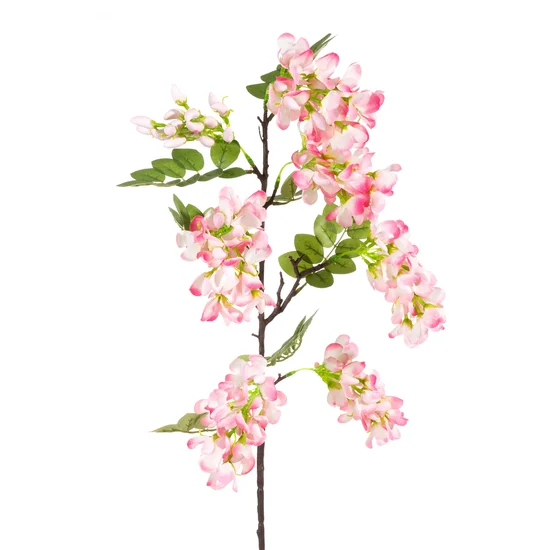 ROBINIA AKACJOWA gałązka, kwiat sztuczny dekoracyjny - 85 cm - jasnoróżowy