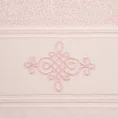 Ręcznik z bordiurą zdobioną ornamentowym haftem - 50 x 90 cm - różowy 2