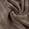 Ręcznik EMINA bawełniany z bordiurą podkreśloną klasycznymi paskami - 30 x 50 cm - brązowy 6