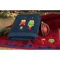 Ręcznik świąteczny PETER 01 bawełniany z haftem z dziadkiem do orzechów - 50 x 90 cm - granatowy 8
