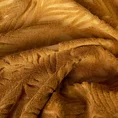 Zasłona OCTAVIA z miękkiego welwetu z wycinanym wzorem liści - 140 x 250 cm - miodowy 10