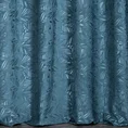 Zasłona OCTAVIA z miękkiego welwetu z wycinanym wzorem liści - 140 x 250 cm - niebieski 3
