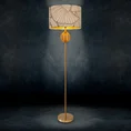 LIMITED COLLECTION Lampa stojąca LUNA 3 z podstawą łączącą szkło i metal oraz welwetowy abażur - ∅ 46 x 165 cm - biały 1