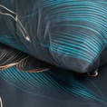 EUROFIRANY PREMIUM Komplet pościeli z makosatyny bawełnianej z designerskim motywem - 180 x 200 cm - czarny 5