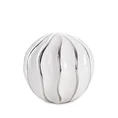 Kula ceramiczna SAVANA przecierana biało-srebrna - ∅ 9 x 9 cm - biały 2