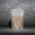 LIMITED COLLECTION Wazon LUNA biało-złoty z malowanego szkła artystycznego - ∅ 15 x 25 cm - biały 1
