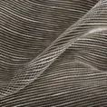 Firana RACHEL z rysunkiem poziomych nitek i na błyszczącym tle - 140 x 250 cm - stalowy 8