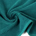 Ręcznik DAFNE z bawełny podkreślony żakardową bordiurą z motywem zebry - 50 x 90 cm - turkusowy 4