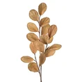 Gałązka  z  beżowymi liśćmi - sztuczny kwiat dekoracyjny z pianki foamirian - 100 cm - beżowy 1