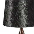 Lampa stołowa HELEN na szklanej brokatowej podstawie z abażurem z błyszczącego welwetu - ∅ 40 x 64 cm - czarny 2
