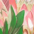 Obraz TROPICAL ręcznie malowane na płótnie kwiaty - 100 x 60 cm - różowy 2