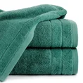 Ręcznik DAMLA z welurową bordiurą - 50 x 90 cm - butelkowy zielony 1