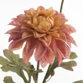 DALIA kwiat sztuczny dekoracyjny z płatkami z jedwabistej tkaniny - 55 cm - różowy 2