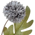 CHRYZANTEMA  kwiat sztuczny dekoracyjny z płatkami z jedwabistej tkaniny - 52 cm - popielaty 2