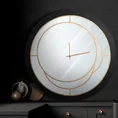 Dekoracyjny zegar ścienny w nowoczesnym minimalistycznym stylu - 60 x 5 x 60 cm - stalowy 6