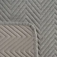 EUROFIRANY PREMIUM Narzuta LEN z tkaniny o strukturze lnu pikowana w geometryczny wzór - 220 x 240 cm - grafitowy 4