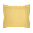 NOVA COLOUR Poszewka na poduszkę bawełniana z satynowym połyskiem i ozdobną kantą - 50 x 70 cm - musztardowy 1