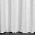 Zasłona ISLA z matowego welwetu z żakardowym geometrycznym wzorem - 140 x 250 cm - biały 3