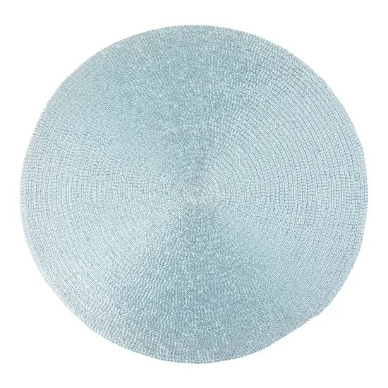 Podkładka pleciona okrągła z metalicznym połyskiem - ∅ 38 cm - niebieski