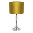Lampka stołowa LEAMI z kryształową podstawą i welwetowym abażurem - ∅ 30 x 49 cm - złoty 3