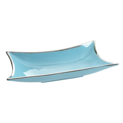 Patera ceramiczna o geometrycznym kształcie Patera ceramiczna o geometrycznym kształcie - 41 x 22 x 8 cm