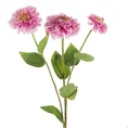 CYNIA WYTWORNA kwiat sztuczny dekoracyjny z płatkami z jedwabistej tkaniny - ∅ 11 x 52 cm - liliowy 1