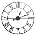 Dekoracyjny zegar ścienny w stylu vintage z metalu - 70 x 5 x 70 cm - czarny 1