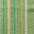 Ręcznik  z kolorowymi paskami w formie jodełki - 50 x 90 cm - zielony 2