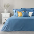 NOVA COLOUR Poszewka na poduszkę bawełniana z satynowym połyskiem i ozdobną kantą - 70 x 80 cm - ciemnoniebieski 5