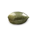 Patera ERIKA ze szkła artystycznego w kształcie liścia - 15 x 13 x 3 cm - zielony 2
