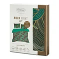 NOVA PRINT GIFT Komplet pościeli MONA w kartonowym opakowaniu z wysokogatunkowej satyny bawełnianej z motywem liści - 160 x 200 cm - zielony 2
