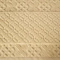 Ręcznik z żakardowym wzorem - 70 x 140 cm - beżowy 2