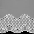 Tkanina firanowa delikatna siateczka ozdobiona ażurowym haftem - 280 cm - biały 4