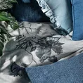 TERRA COLLECTION Komplet pościeli żakardowej PALERMO 3 z nadrukiem w kwiaty - 160 x 200 cm - jasnoszary 6