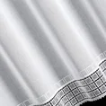 Firana z matowej etaminy zdobiona haftem i pasem gipiury - 300 x 150 cm - biały 6