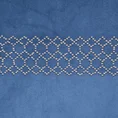 DIVA LINE Zasłona z welwetu zdobiona pasem geometrycznego wzoru z drobnych jasnozłotych dżetów - 140 x 270 cm - granatowy 7