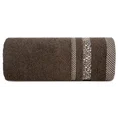 Ręcznik TESSA z bordiurą w cętki inspirowany dziką naturą - 30 x 50 cm - brązowy 3