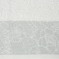 Ręcznik TULIA z żakardową bordiurą z subtelnym kwiatowym wzorem - 70 x 140 cm - biały 2